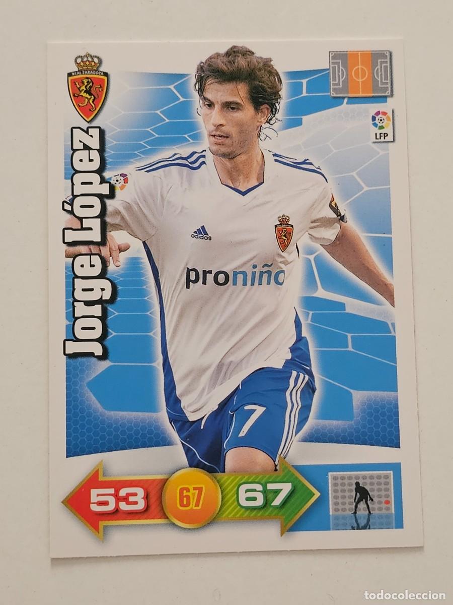 Cromos de F&uacute;tbol: 354 Jorge L&oacute;pez, Real Zaragoza, Panini Adrenalyn XL 2010 2011 10 11