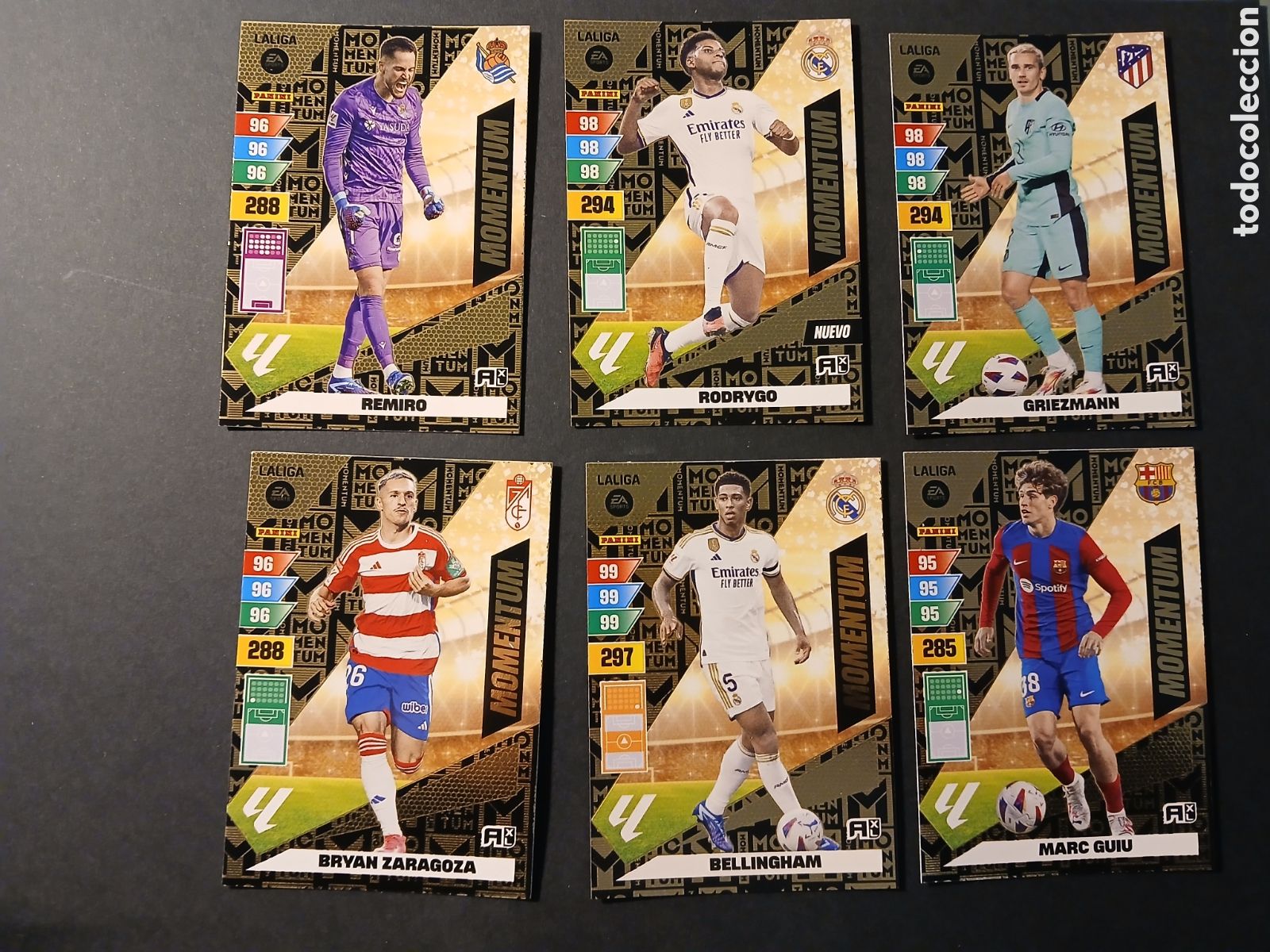 Cromos de F&uacute;tbol: LOTE COMPLETO 6 MOMENTUM ADRENALYN XL LIGA 2023/2024 23 24 PANINI