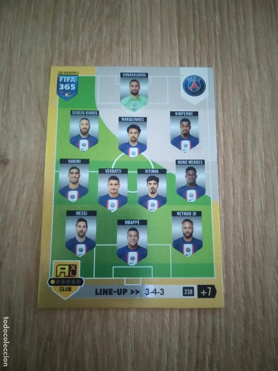 Cartes &agrave; collectionner de Football: 238 MESSI LINE-UP PARIS SAINT GERMAIN PSG CROMO FUTBOL PANINI FIFA 365 22-23 ADRENALYN 2022-2023