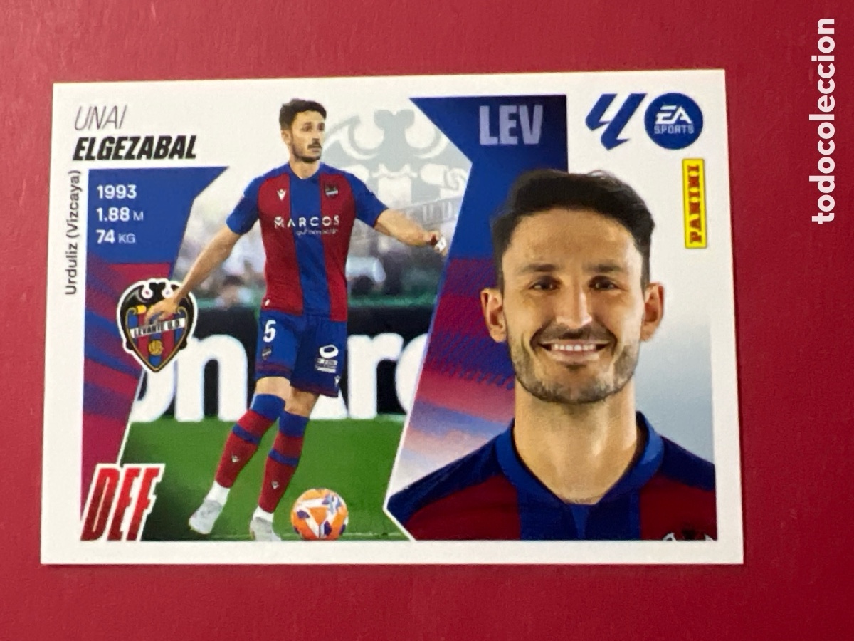 Figurine di Calcio: C613. N&ordm; 9 ELGEZABAL LEVANTE LIGA ESTE 25 26 2025 2026 SIN PEGAR NUNCA PEGADO