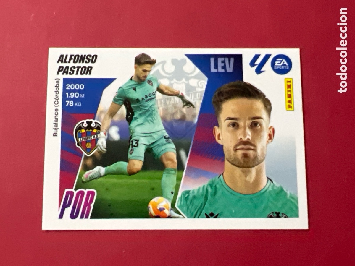 Football Stickers: C638. CROMO PANINI LIGA ESTE 2025-26 (25 - 26) - N&ordm; 4 - ALFONSO PASTOR - LEVANTE
