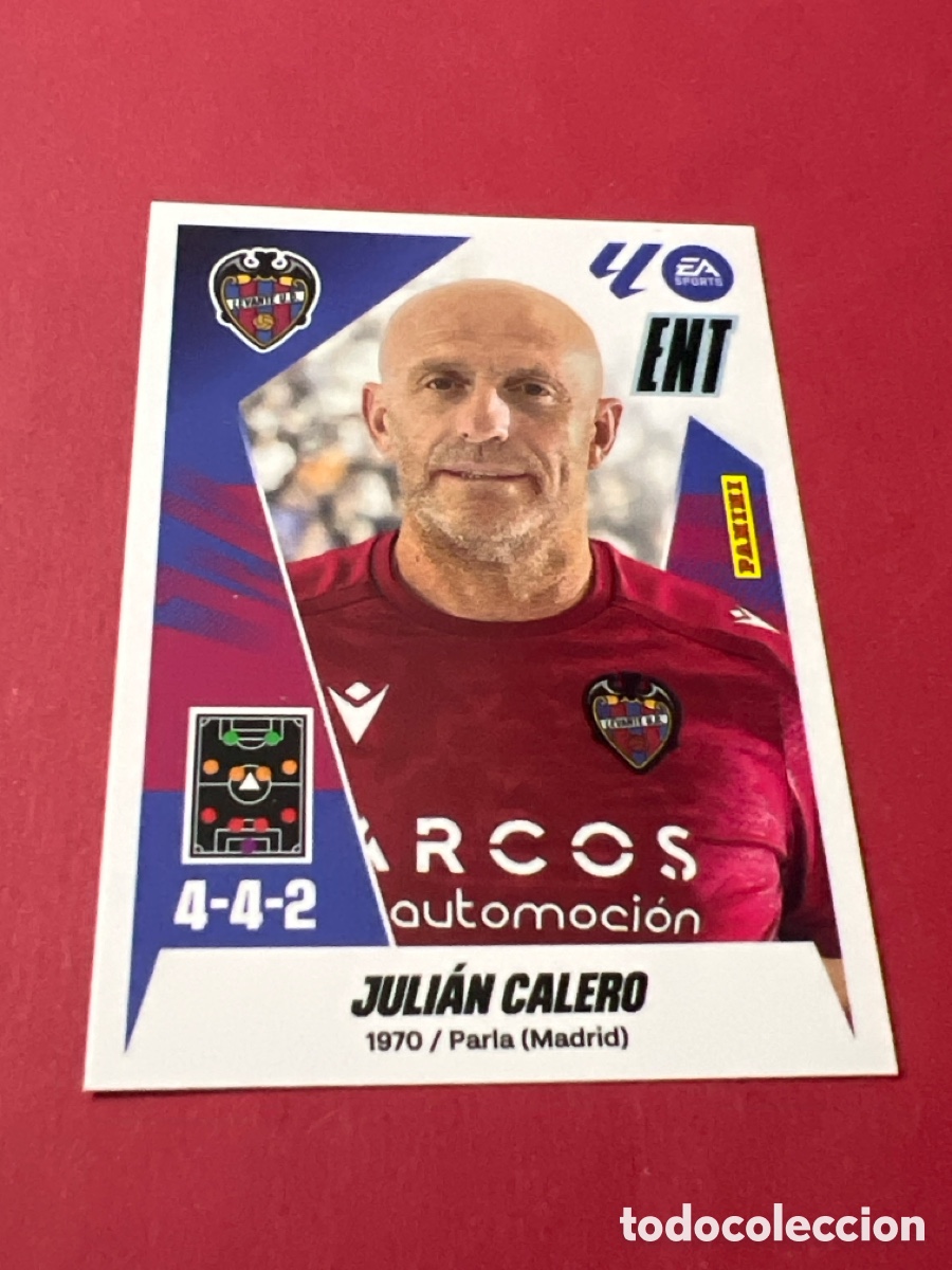 Cromos de F&uacute;tbol: C645. JULIAN CALERO ENTRENADOR LEVANTE UD N&ordm; 2 LIGA ESTE 25 26 2025 2026 PANINI