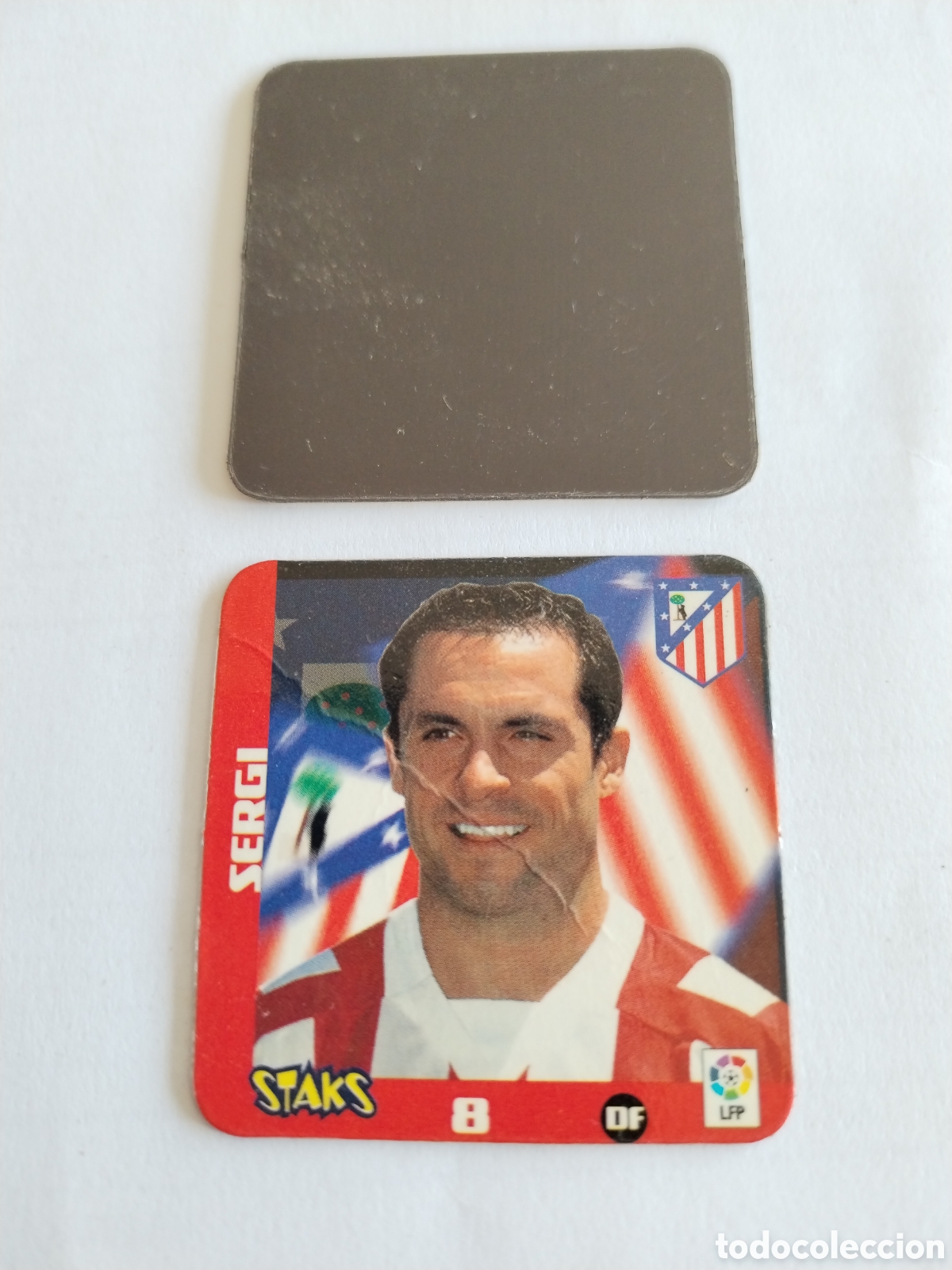 Football Stickers: Staks liga f&uacute;tbol 2003 2004 Atl&eacute;tico de Madrid Sergi n&deg;8
