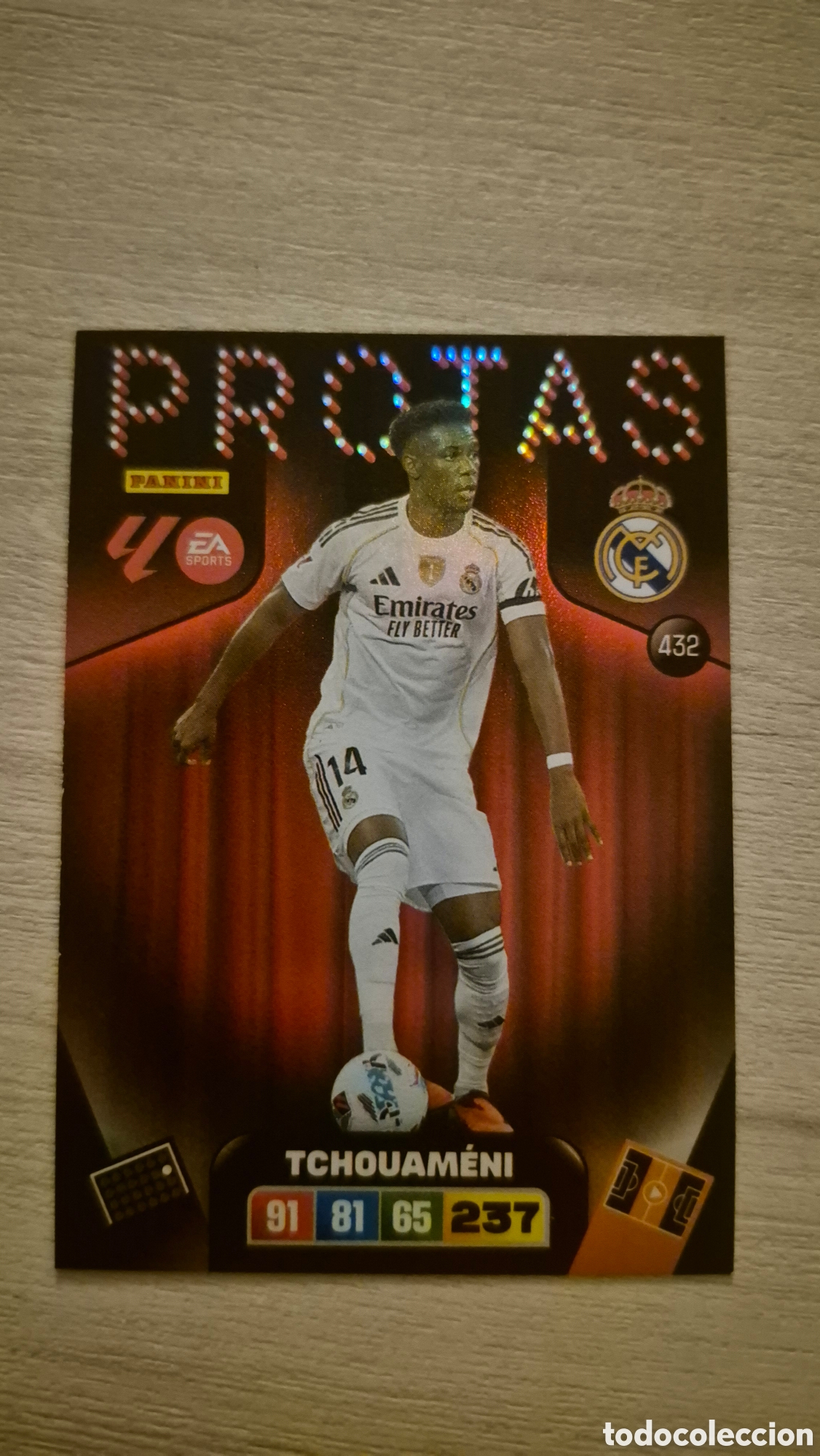 Fu&szlig;ball-Sticker: N&deg;432 Protas Tchouameni Adrenalyn 25/26