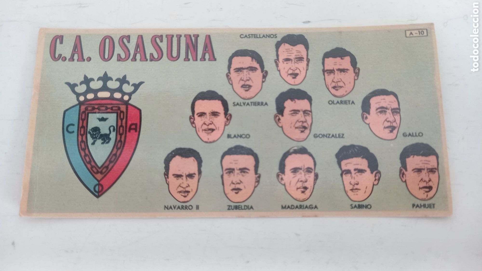 Cromos de Futebol: CA OSASUNA. 1953-54. Chocolates BATANGA