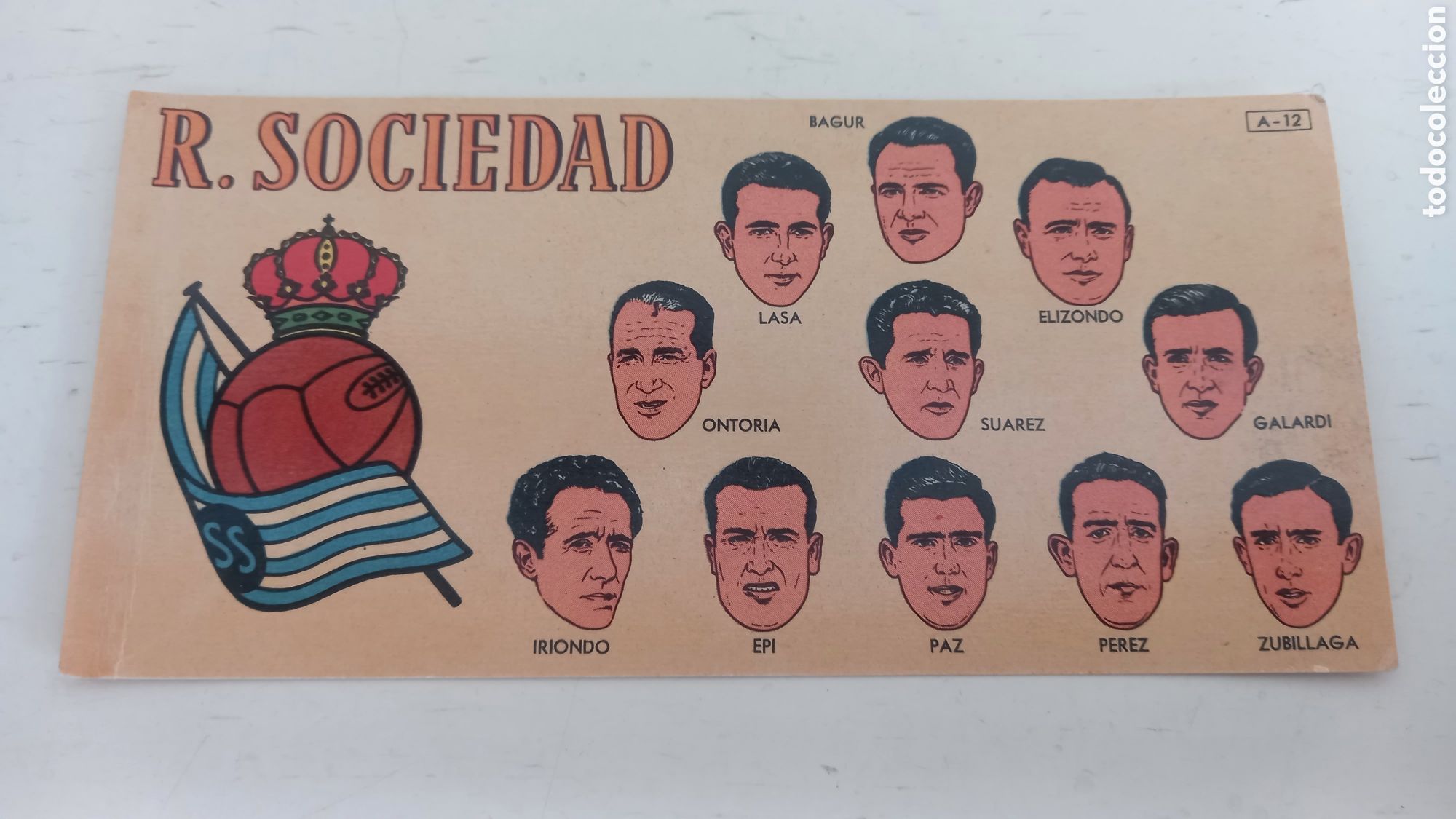 Cromos de Futebol: REAL SOCIEDAD. 1953-54. Chocolates BATANGA