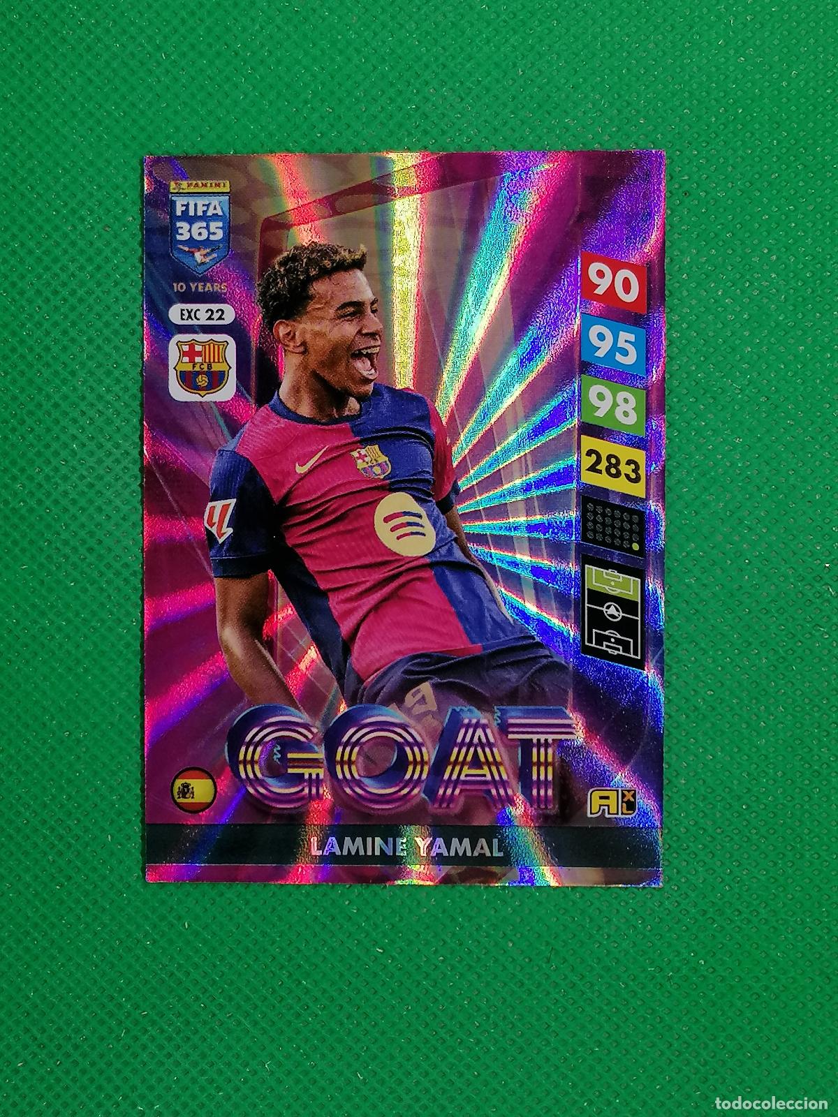 Cromos de F&uacute;tbol: EXC 22 EXC22 LAMINE YAMAL BARCELONA GOAT EXCELLENCE ⚽PANINI ADRENALYN FIFA 365 2024 2025 24 25 ⚽