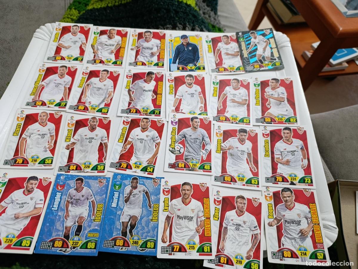 Fu&szlig;ball-Sticker: LOTE DE 27 CROMOS DE FUTBOL ADRENALYN 2017 2018 SEVILLA