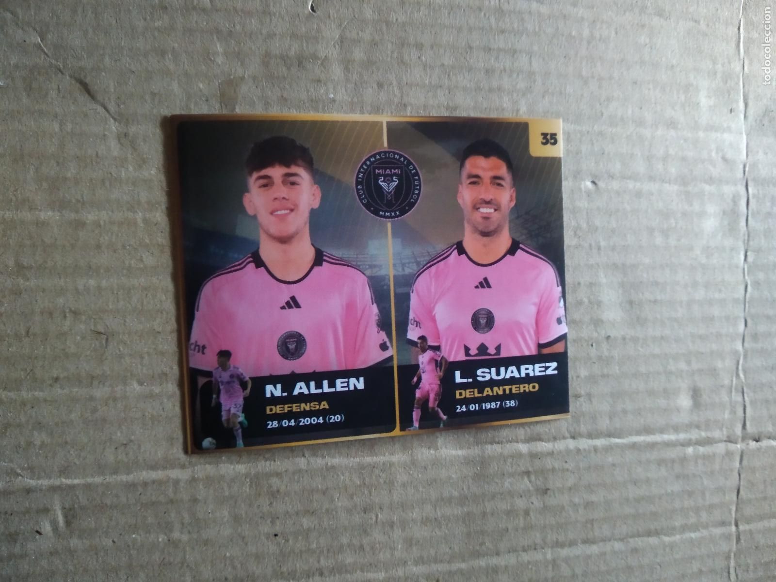 Cromos de f&uacute;tbol: 35 N. ALLEN LUIS SUAREZ INTER MIAMI CROMO FUTBOL MUNDIAL DE CLUBES 2025 COLECCIONES GEMMA DOS REYES