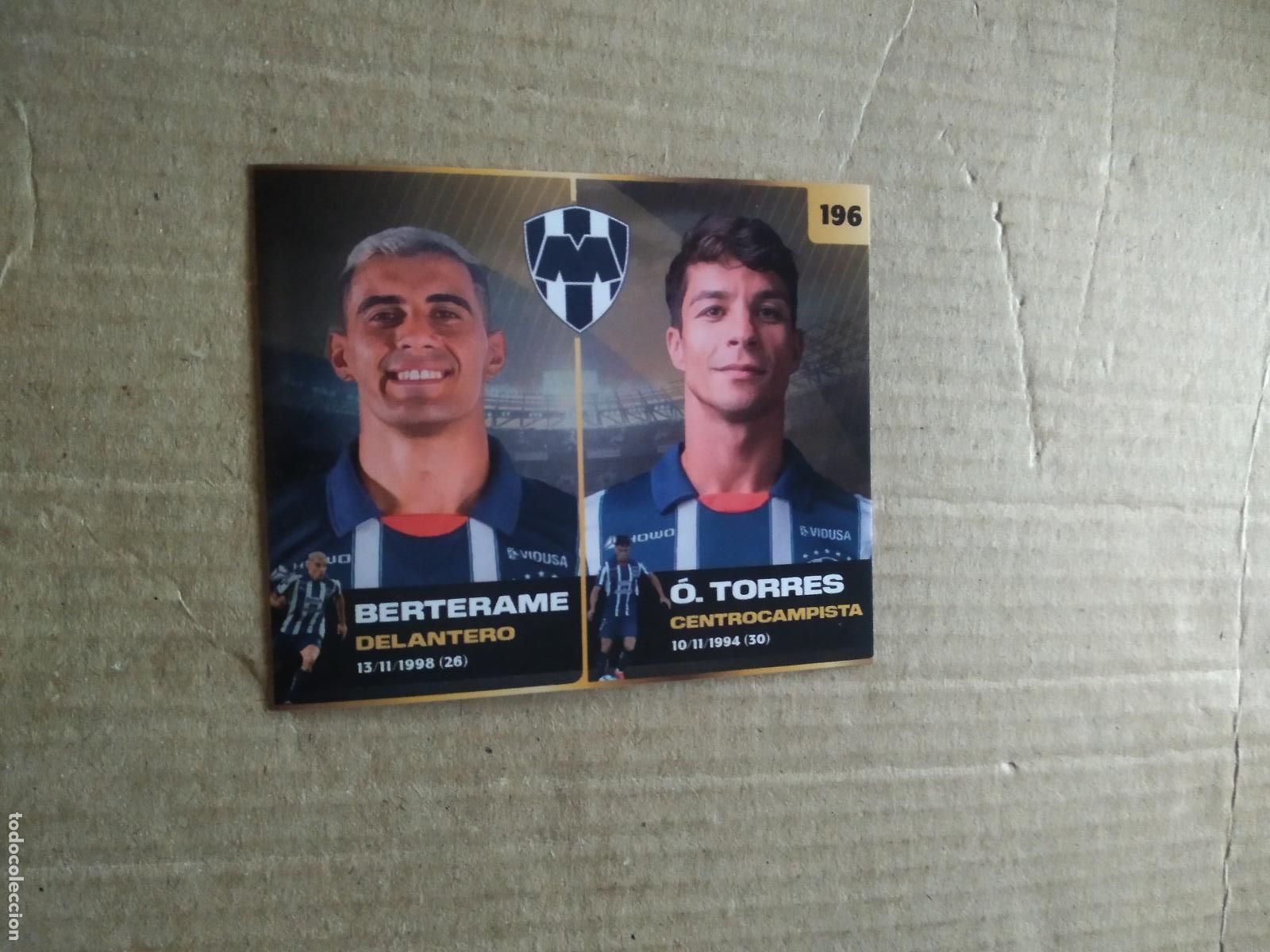 Cromos de F&uacute;tbol: 196 BERTERAME O. TORRES MONTERREY CROMO FUTBOL MUNDIAL DE CLUBES 2025 COLECCIONES GEMMA DOS REYES