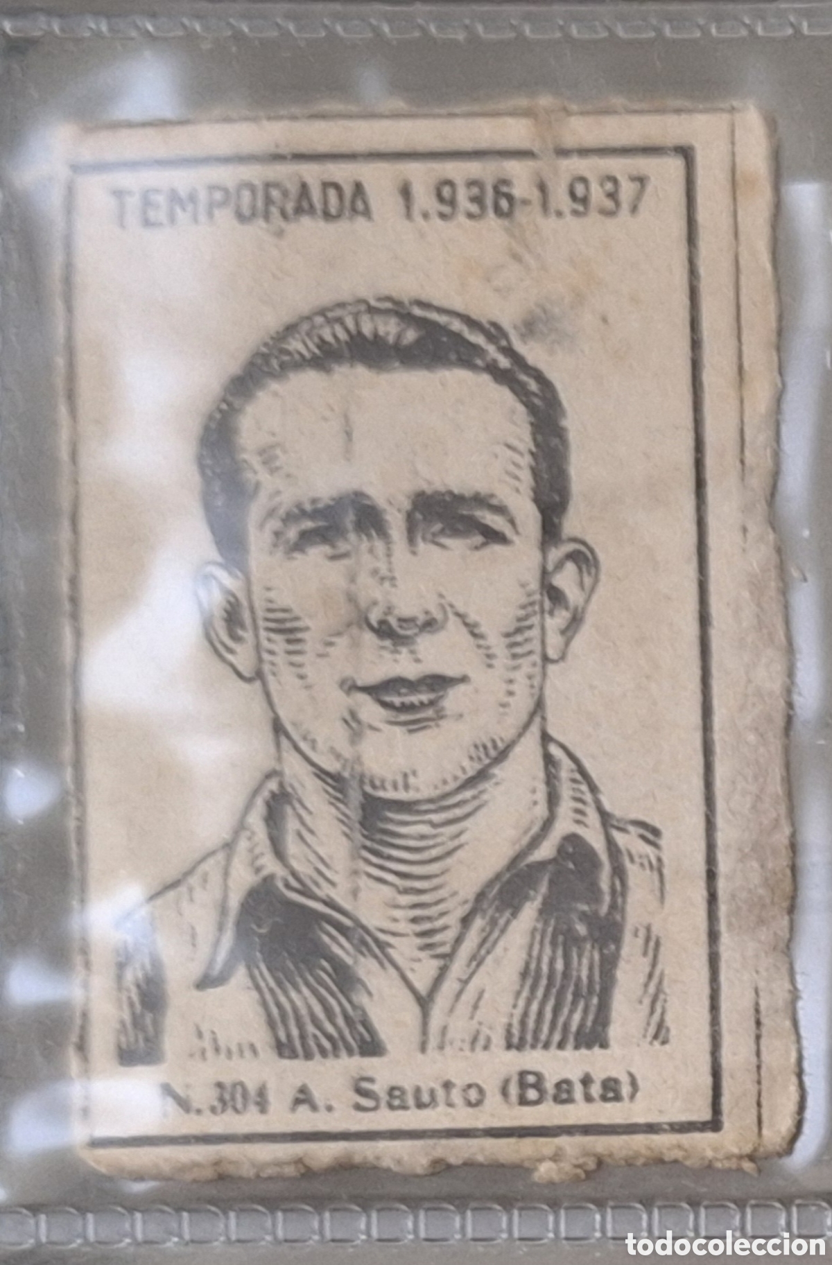 Cromos de F&uacute;tbol: Athletic de Bilbao - N 304 A. SAUTO (BATA) - Temporada 1936/37 36/37 - cajas de cerillas