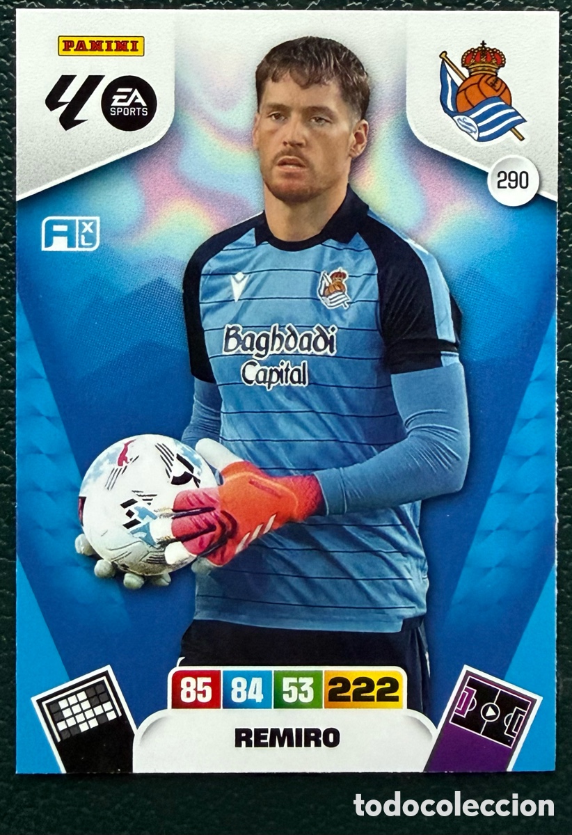 Cromos de F&uacute;tbol: 290 REMIRO REAL SOCIEDAD FICHAS ALBUM ADRENALYN XL 2025 2026 25 26