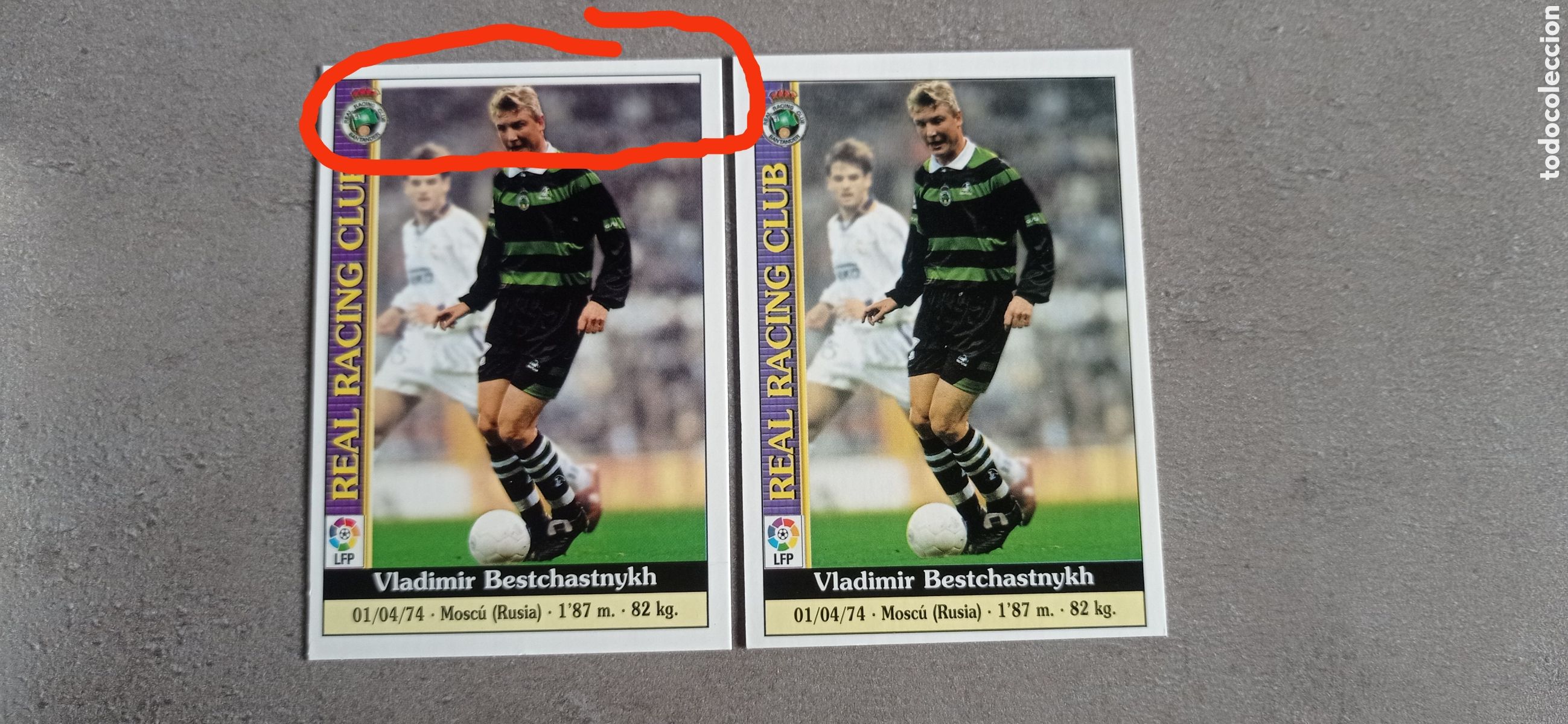 Cromos de F&uacute;tbol: 269 BESTCHASTNYKH RAREZA REAL RACING CLUB SANTANDER MUNDICROMO 1999 2000 VER FOTOS