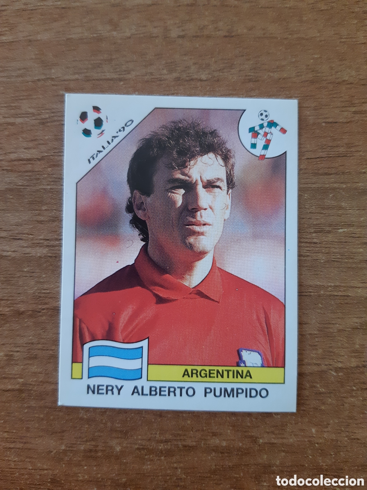 Cromos de F&uacute;tbol: N&deg;115 Nery Alberto Pumpido (Argentina) Mundial Italia 90 PANINI. Nunca pegado