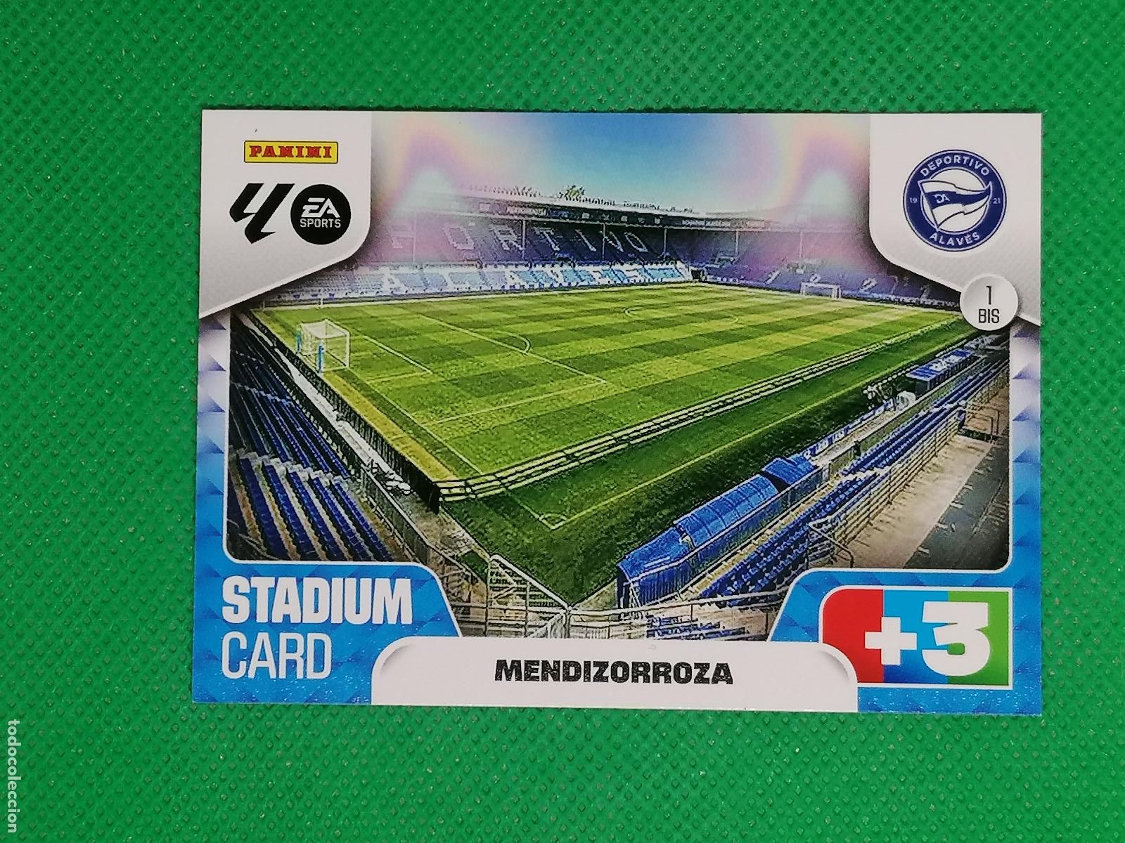 Cromos de f&uacute;tbol: 1 BIS 1BIS MENDIZORROZA STADIUM CARD ALAVES ⚽ LIGA ADRENALYN XL 2025 2026 25 26 ⚽