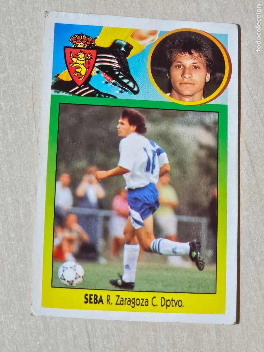 Fu&szlig;ball-Sticker: CROMO SEBA - ESTE 1993 94 - 93 94 - CROMO SIN PEGAR - REAL ZARAGOZA - ADHESIVO