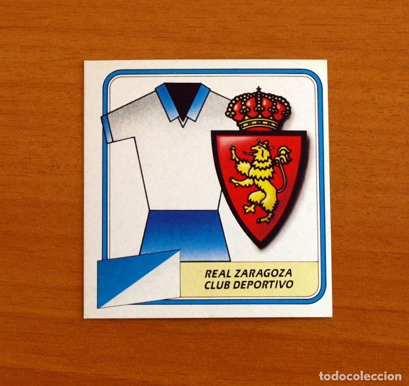 Cromos de F&uacute;tbol: Real Zaragoza - Escudo y Uniforme - Ediciones Este Liga 1989-1990, 89-90 - Cromo Nunca Pegado