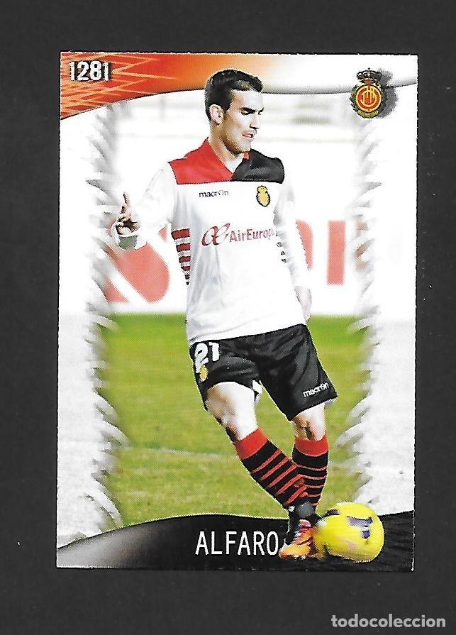 Football Stickers: 1281 ALFARO (R.C.D MALLORCA) ULTIMA HORA V, MUNDICROMO QUIZ GAME PLATINUM LIGA 2013 2014