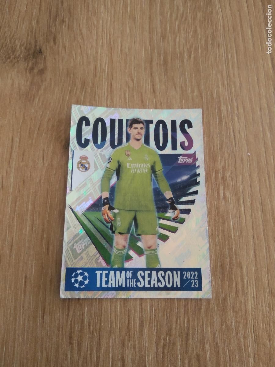 Cromos de F&uacute;tbol: 4 COURTOIS REAL MADRID CROMO FUTBOL UEFA CHAMPIONS LEAGUE 23-24 TOPPS 2023-2024