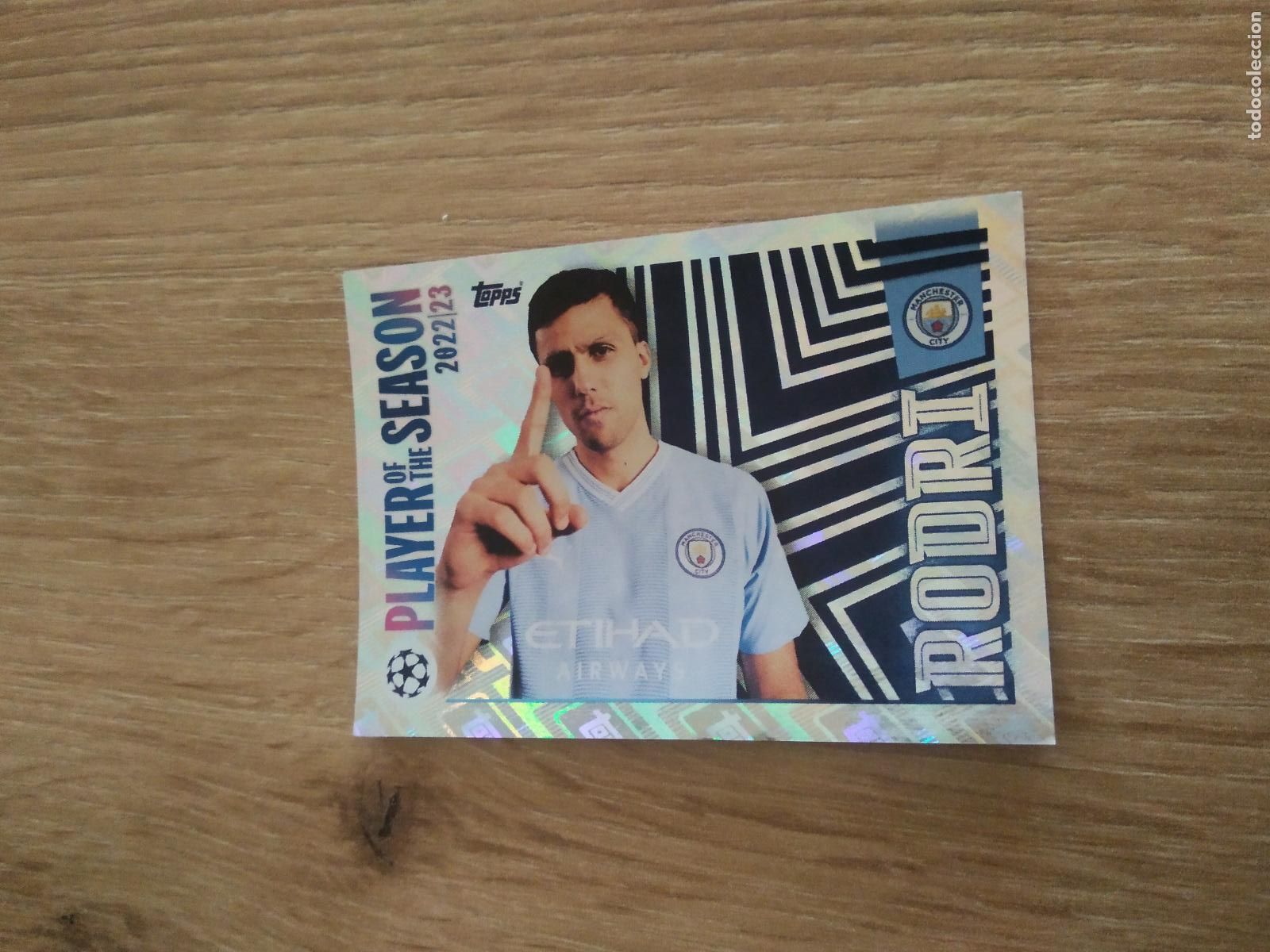 Cromos de F&uacute;tbol: 15 RODRI MANCHESTER CITY CROMO FUTBOL UEFA CHAMPIONS LEAGUE 23-24 TOPPS 2023-2024