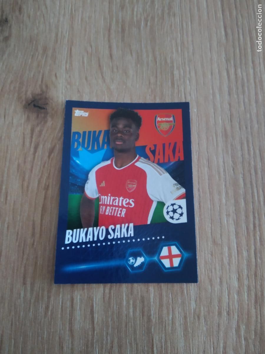 Cromos de F&uacute;tbol: 59 BUKAYO SAKA ARSENAL CROMO FUTBOL UEFA CHAMPIONS LEAGUE 23-24 TOPPS 2023-2024