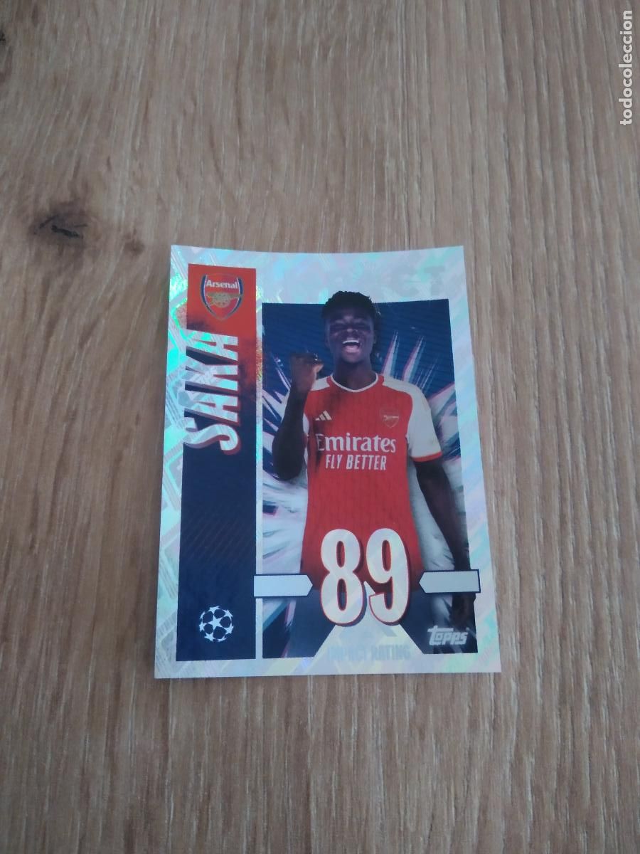 Figurine di Calcio: 65 SAKA ARSENAL CROMO FUTBOL UEFA CHAMPIONS LEAGUE 23-24 TOPPS 2023-2024