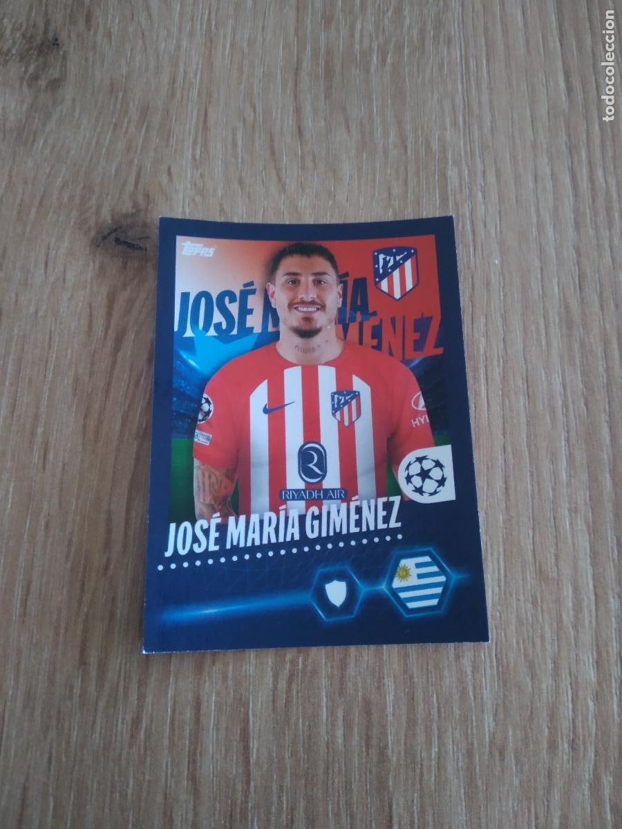 Cromos de F&uacute;tbol: 68 JOSE MARIA GIMENEZ ATLETICO DE MADRID CROMO FUTBOL UEFA CHAMPIONS LEAGUE 23-24 TOPPS 2023-2024