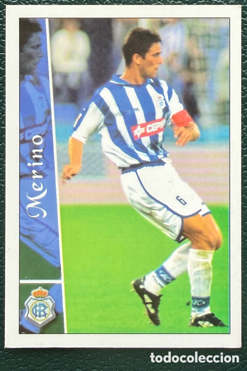 Figurine di Calcio: 601 MERINO RECREATIVO DE HUELVA FICHAS ALBUM MUNDICROMO 2002 2003 02 03