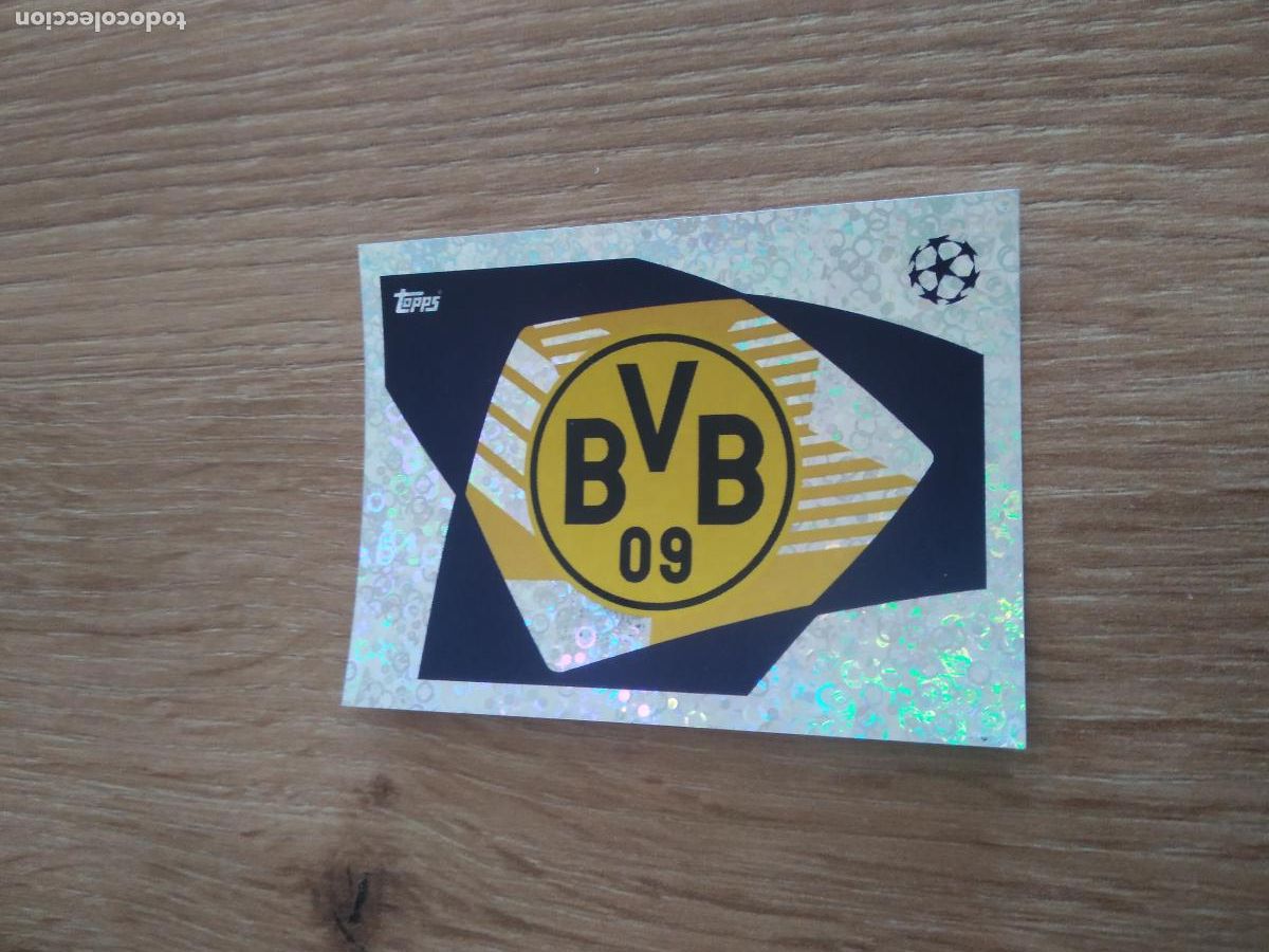 Figurine di Calcio: 85 ESCUDO BORUSSIA DORTMUND CROMO FUTBOL UEFA CHAMPIONS LEAGUE 23-24 TOPPS 2023-2024
