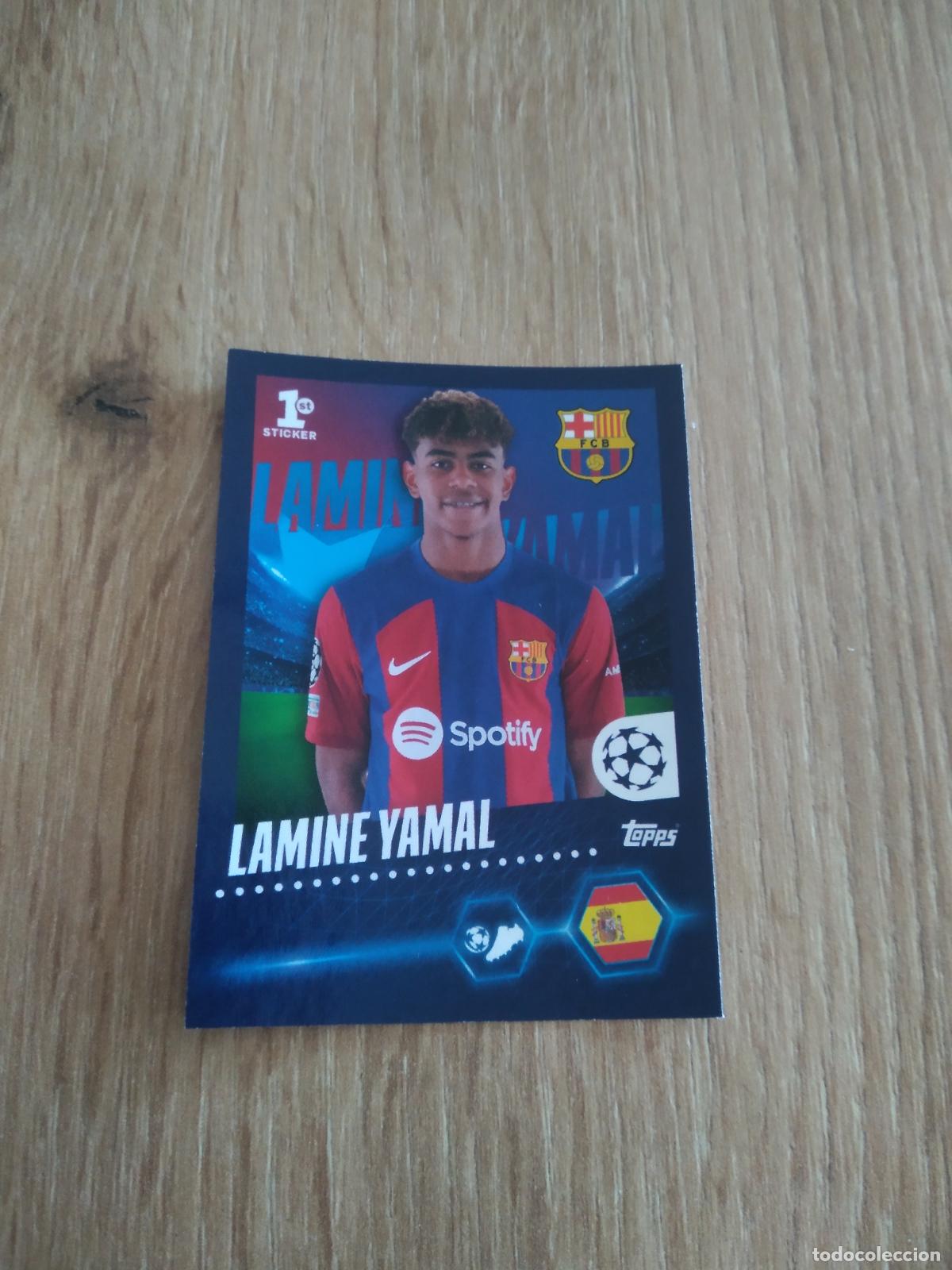 Cromos de F&uacute;tbol: 138 LAMINE YAMAL ROOKIE BARCELONA BAR&Ccedil;A CROMO FUTBOL UEFA CHAMPIONS LEAGUE 23-24 TOPPS 2023-2024