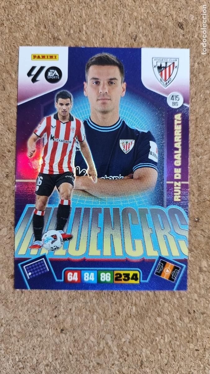 Football Stickers: ADRENALYN XL LA 25/26 CARD INFLUENCERS RUIZ DE GALARRETA ATHLETIC CLUB # 415BIS PANINI