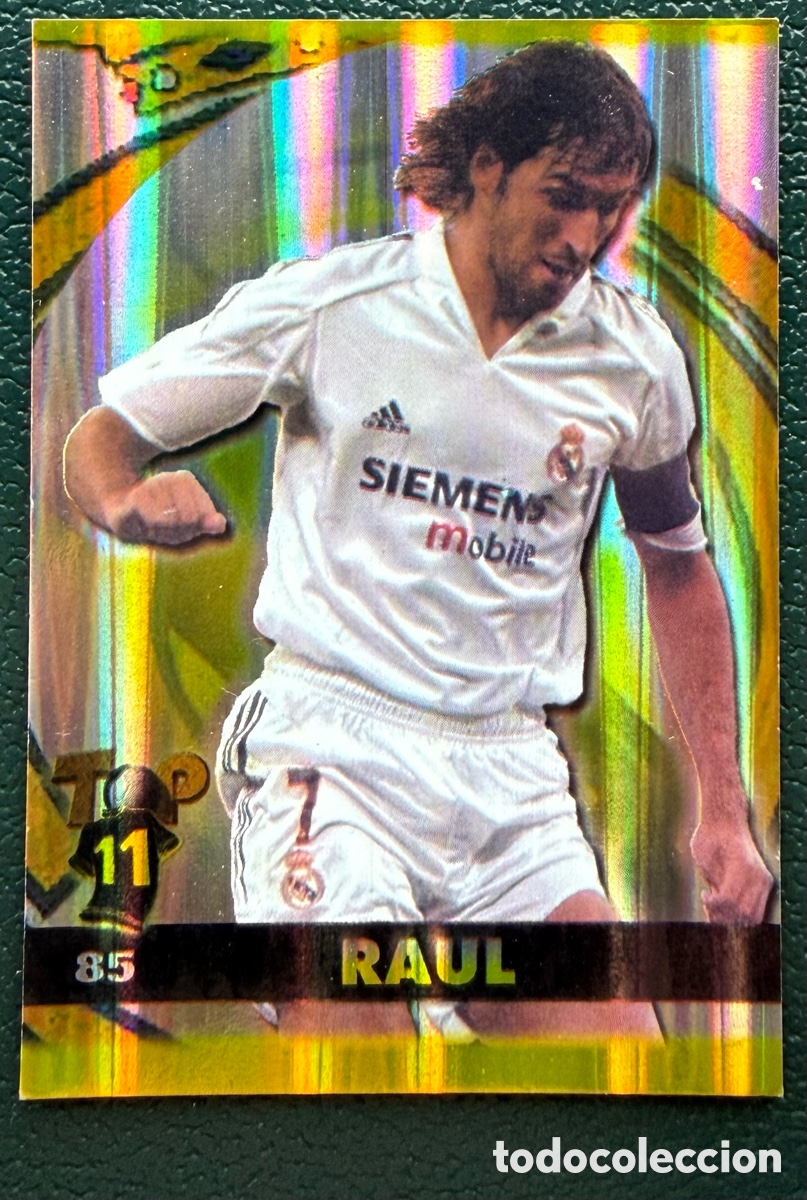 Figurine di Calcio: 85 RAUL REAL MADRID BRILLANTE RAYAS FICHAS MUNDICROMO 2004 2005 TOP 2004