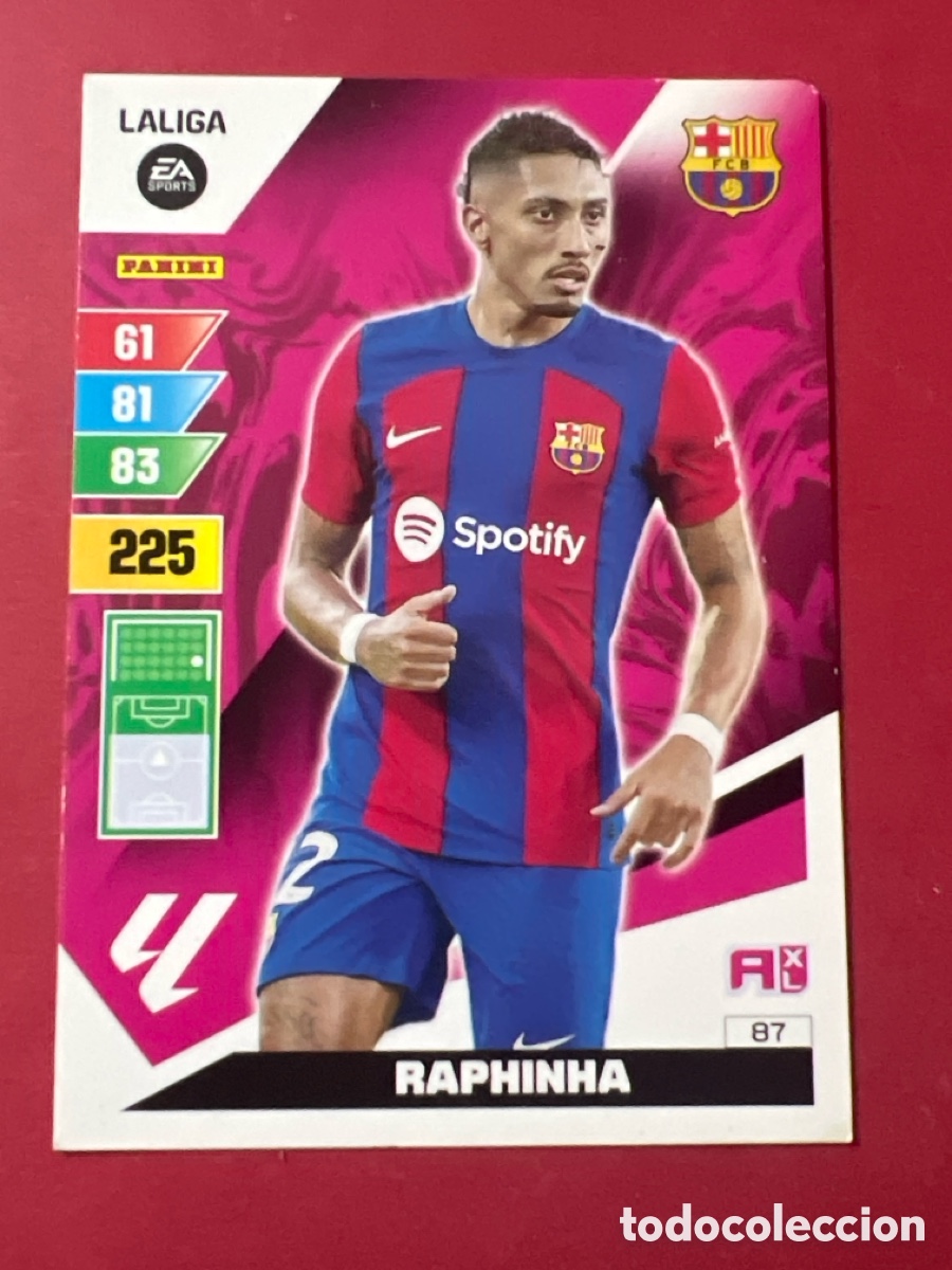Football Stickers: C3821. N&ordm; 87 Raphinha FC Barcelona Adrenalyn XL 23 24
