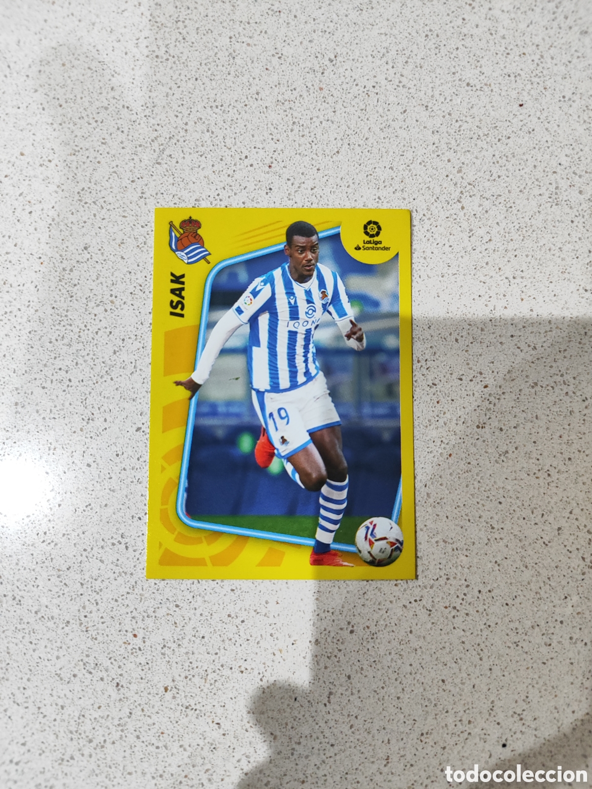 Cromos de F&uacute;tbol: CROMO N&Uacute;MERO 3 ESPECIAL ISAK REAL SOCIEDAD. LIGA ESTE 21/22.