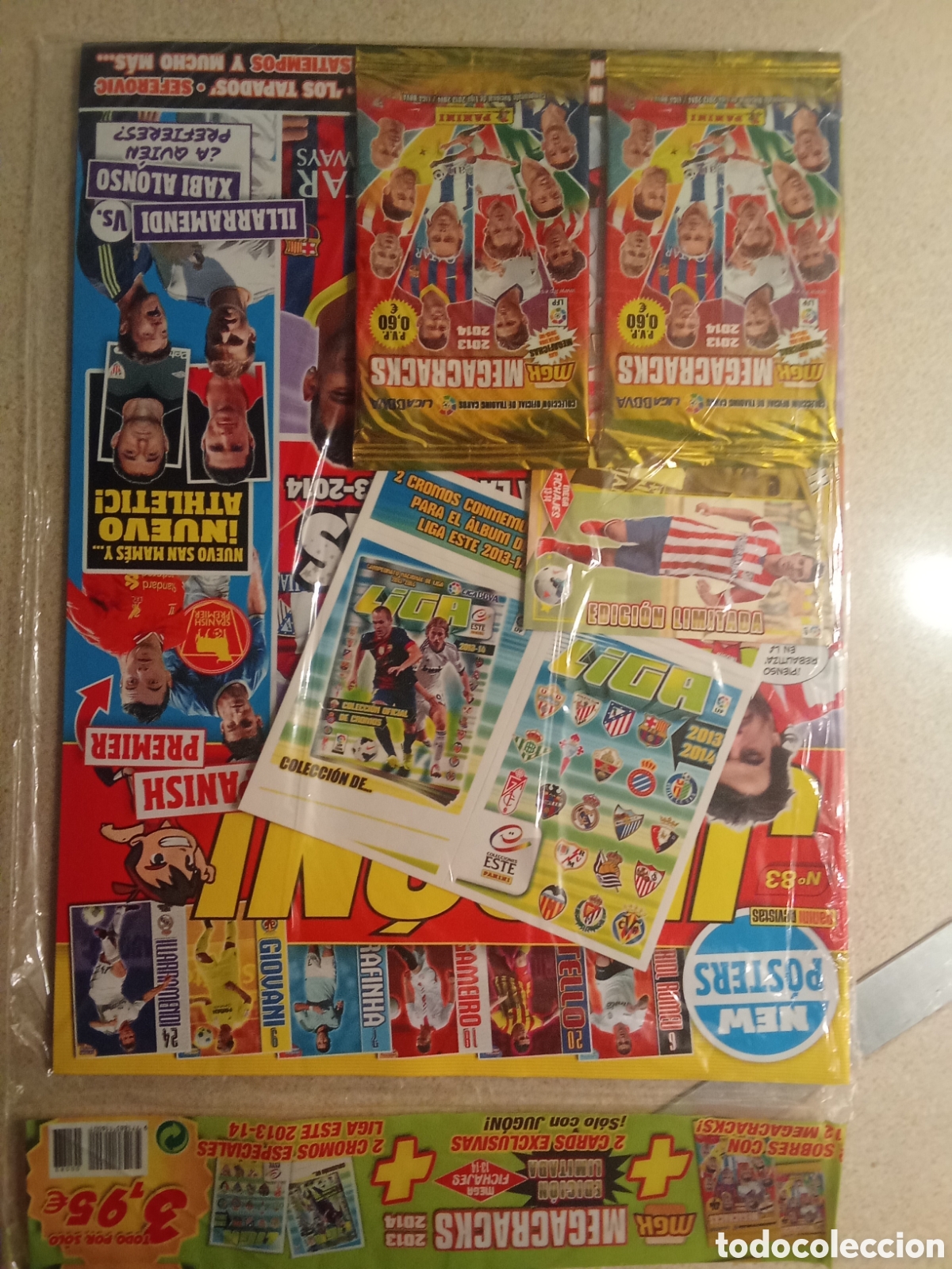 Cartes &agrave; collectionner de Football: REVISTA JUGON SIN ABRIR CON CROMOS CONMEMORATIVOS LIGA ESTE 13 14 2013 2014
