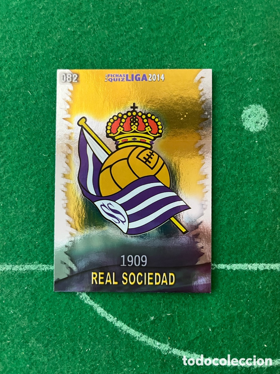 Cromos de F&uacute;tbol: 82 REAL SOCIEDAD LAS FICHAS DE LA LIGA 2013 2014 MUNDICROMO ESCUDO
