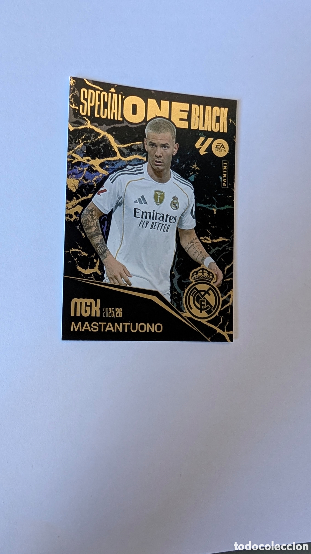 Football Stickers: MASTANTUONO REAL MADRID SPECIAL ONE BLACK MEGACRACKS LIGA 2025/2026 25 26 PANINI