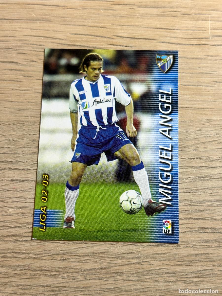 Football Stickers: MIGUEL ANGEL n&ordm; 172 MALAGA MEGAFICHAS 2002 2003 MEGACRACKS PANINI 02 03