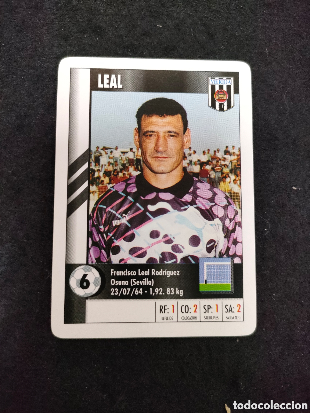 Figurine di Calcio: Leal Super gol. Carta naipe Fournier. Merida