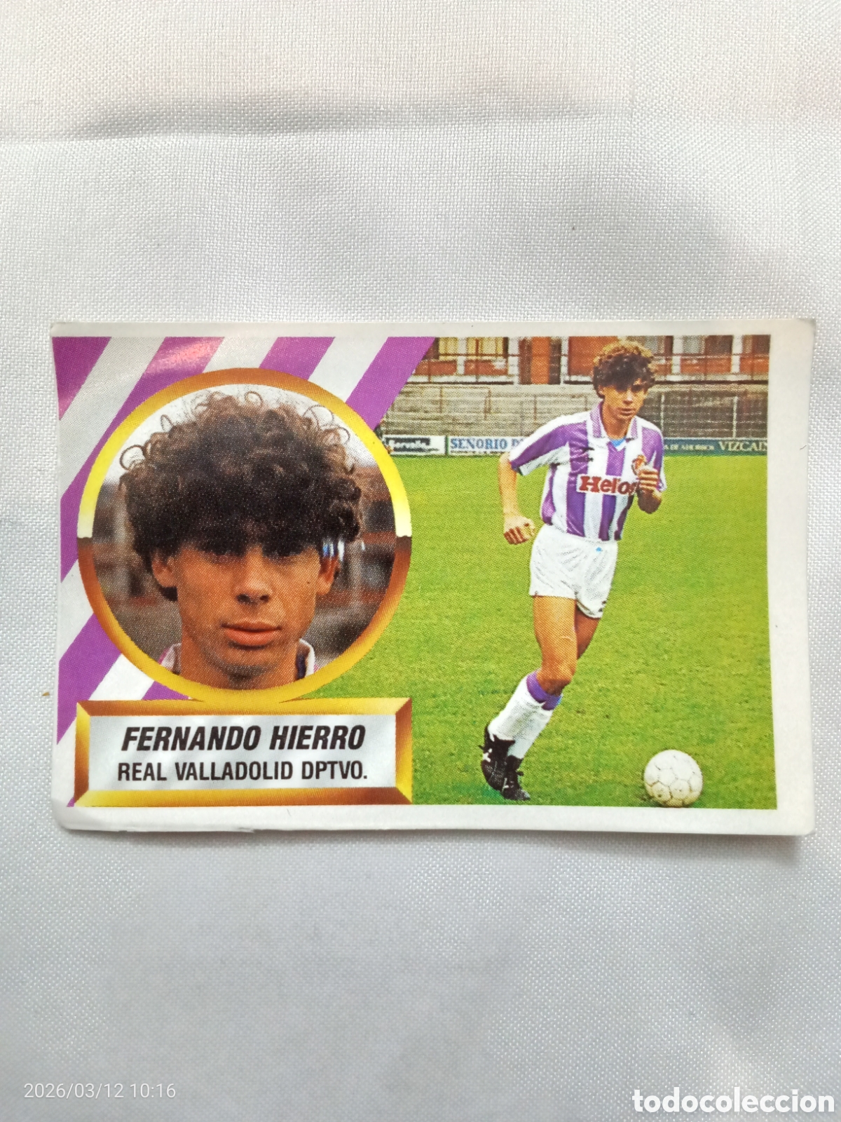 Cromos de F&uacute;tbol: Cromo estampa de f&uacute;tbol ediciones este 88-89 Fernando Hierro Rookie Valladolid