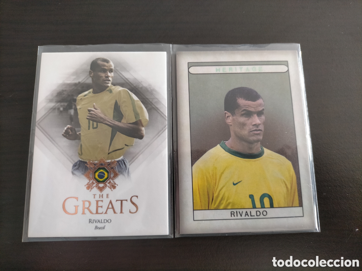 Cromos de F&uacute;tbol: Rivaldo futera numerada 24 FC Barcelona brasil world cup mundial 2002