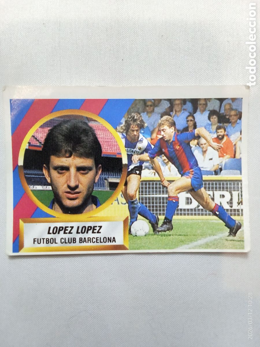 Cromos de F&uacute;tbol: Cromo estampa de f&uacute;tbol ediciones este 88-89 L&oacute;pez L&oacute;pez Barcelona