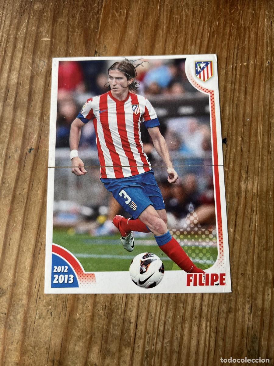 Cromos de F&uacute;tbol: CROMO SIN PEGAR NUNCA PEGADO COLECCION OFICIAL ATLETICO MADRID 2012 2013 FILIPE LUIS # 84 85