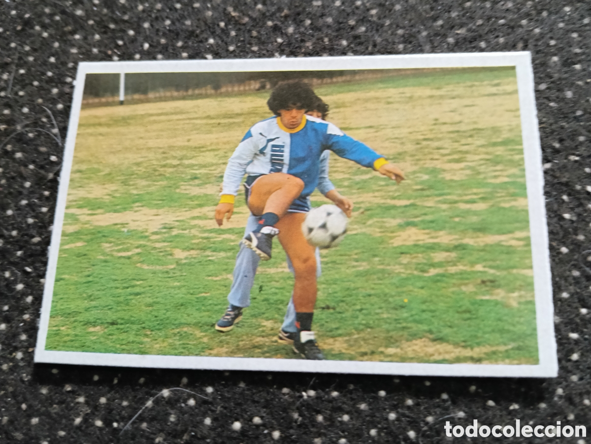 Cromos de F&uacute;tbol: N&deg; 38 Album MARADONA 1984-85 sus Driblins y sus Goles, Mis Entrenamientos