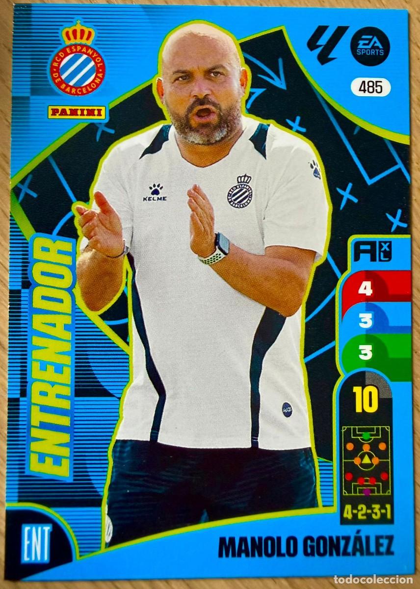 Cromos de Futebol: 485 ENTRENADOR MANOLO GONZALEZ ESPANYOL ADRENALYN XL 24 25 2024 2025 LIGA PANINI CARTAS FUTBOL