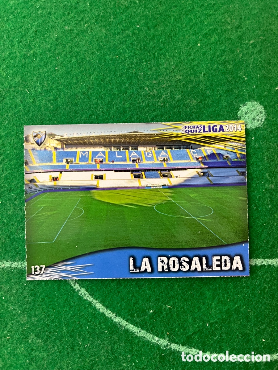 Fu&szlig;ball-Sticker: 137 LA ROSALEDA M&Aacute;LAGA LAS FICHAS DE LA LIGA 2013 2014 MUNDICROMO ESTADIO