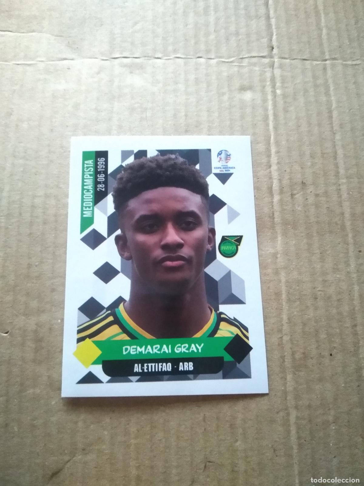 Fu&szlig;ball-Sticker: 126 DEMARAI GRAY JAMAICA CROMO FUTBOL COPA AMERICA 2024 EDITORIAL MAJESTAD