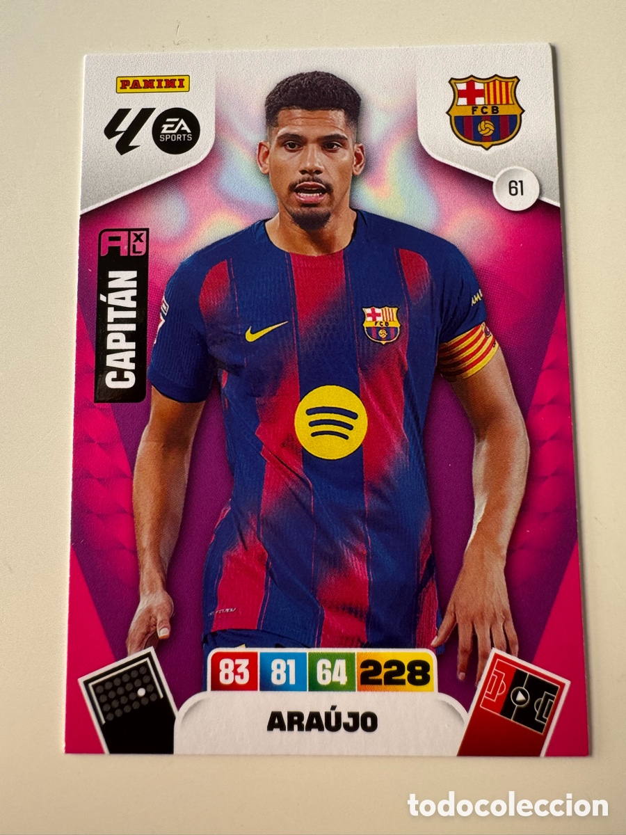 Fu&szlig;ball-Sticker: PANINI ADRENALYN XL LIGA EA SPORTS 2025-2026 25-26 &ndash; Ronald Ara&uacute;jo FC Barcelona N&ordm; 61
