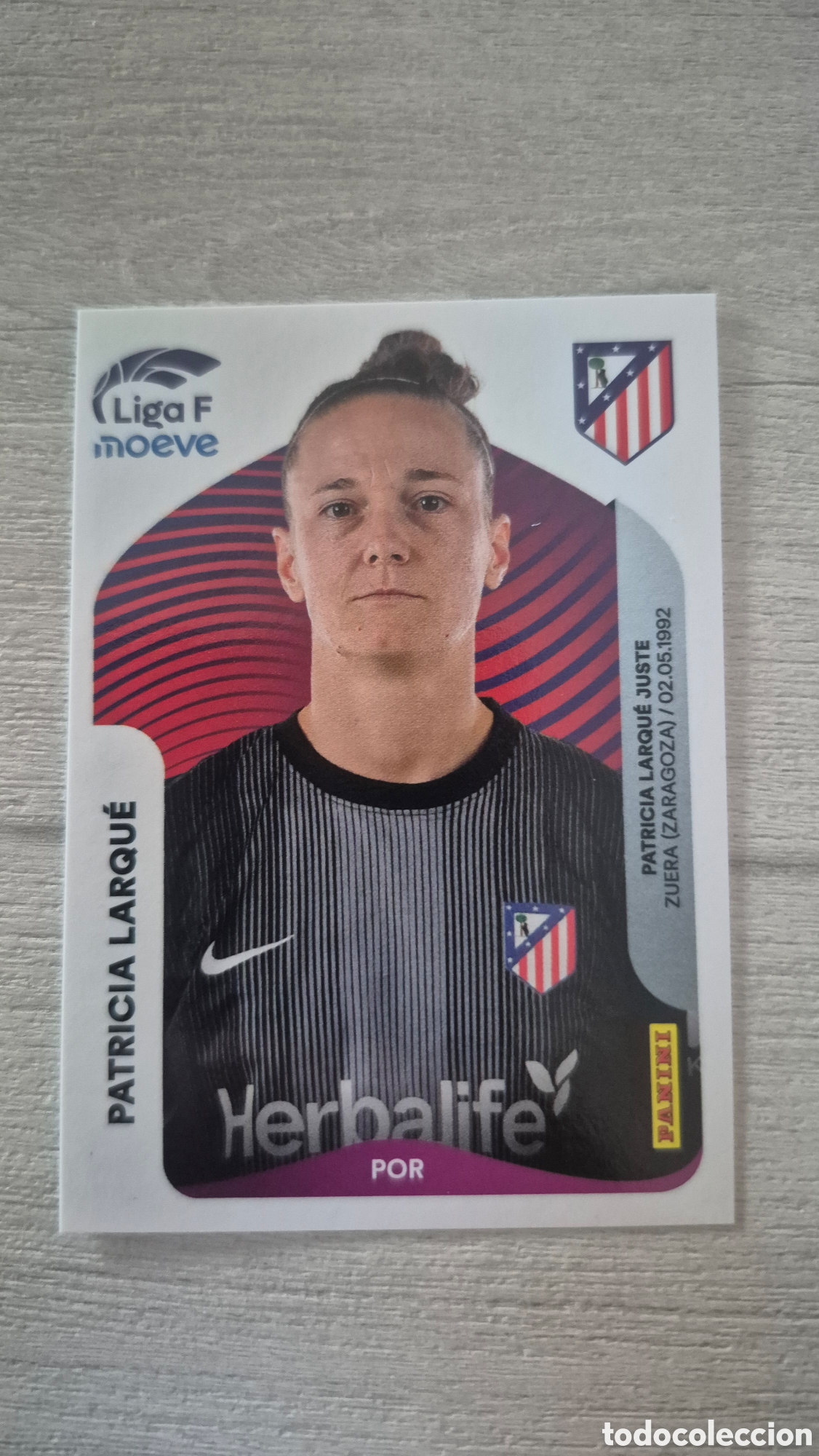Cromos de F&uacute;tbol: N&deg;45 Atl&eacute;tico Madrid Patricia Largue Liga Femenina 25/26