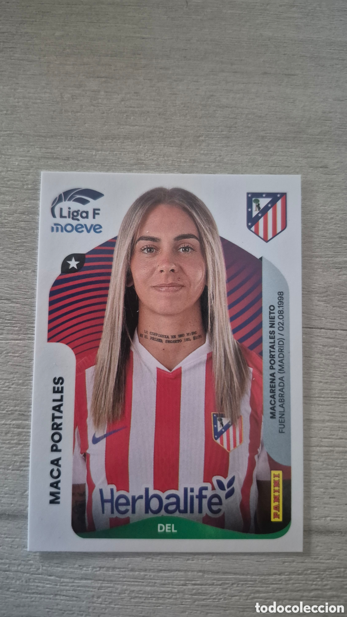 Cromos de F&uacute;tbol: N&deg;56 Atl&eacute;tico Madrid Maca Portales Liga Femenina 25/26